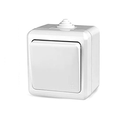 Выключатель 1 клавиша ОП Dita IP54 10А 250В Белый TOKOV ELECTRIC