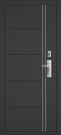 Дверь стальная форпост С-128 размер 860х2050 мм левая с цилиндрическим замком и дверной фурнитурой