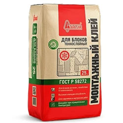 Старатели клей для блоков зима 25 кг тонкослойный