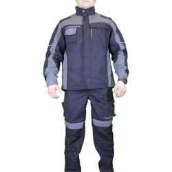 Костюм рабочий MK1045BP1802 синий/чёрный Премиум  размер 54 182 см