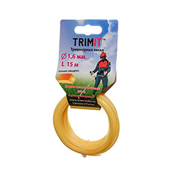 Леска триммера 1,6 Квадрат 15 м TRIMIT