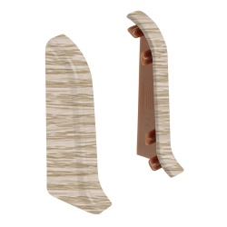 Торцевые заглушки для плинтуса К55 Комфорт 2 штуки Дуб северный