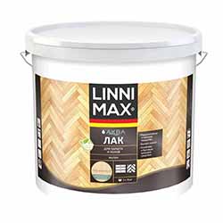 Лак акриловый для паркета и полов матовый 9 л Linnimax АКВА