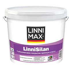 Краска для потолков и стен 9 л База 1 LINNIMAX LinniSilan