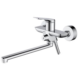 Смеситель для ванны длинный излив латунь VALFEX Adara Chrome VF.22816