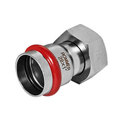 Переходник с накидной гайкой ВПр-ВР Ø 28х1" Нержавеющая сталь пресс ROMMER