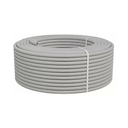 Труба ПВХ гофрированная Серая с зондом 20 мм Ideal