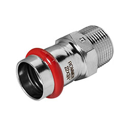 Переходник ВПр-НР Ø 22х3/4" Нержавеющая сталь пресс ROMMER