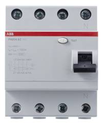 Выключатель дифференциального тока FH204 63А 4P 100мА AC 230В УЗО ABB