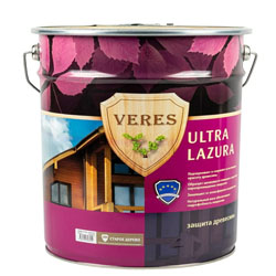 Декоративная пропитка для дерева Veres Ultra Lazura №12 Белый 20 л