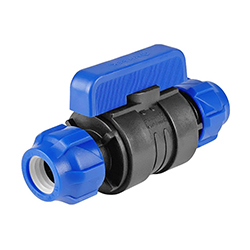 Кран шаровой компрессионный разъемный ПНД 20 мм VALFEX