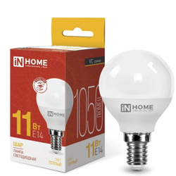 Лампа светодиодная LED-ШАР-VC 11Вт 230В Е14 3000К 1050Лм IN HOME