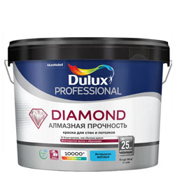 Краска матовая для стен и потолков 9 л база BW Dulux DIAMOND