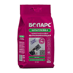 Шпатлевка цементная Выравнивающая 1-10 мм 5 кг Базовая Боларс