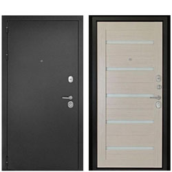 Дверь ДК Рубикон Царга Лиственница беленая с цилиндрическим замком и фурнитурой 860х2050 мм Левая