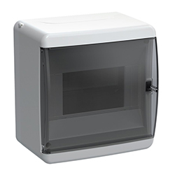 Корпус пластиковый навесной КМПн-6 IP41 TEKFOR Черная прозрачная дверь IEK