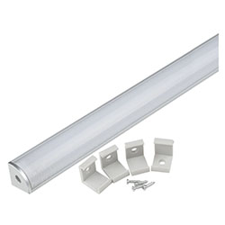Профиль угловой для светодиодной ленты 16х16х2000 мм Uniel SILVER/FROZEN 200 POLYBAG UFE-K06