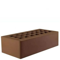 Кирпич облицовочный ТЕМНО КОРИЧНЕВЫЙ М-175 одинарный Железногорский