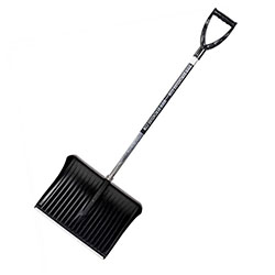 Лопата снеговая 490х390 мм съемный алюминиевый черенок с ручкой BERCHOUSE №11