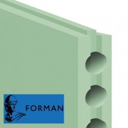 FORMAN Пазогребневая гипсовая плита ПГП 667х500х80 мм Пустотелая влагостойкая