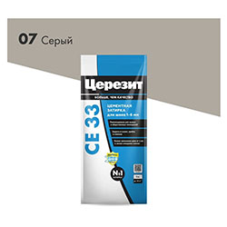 Затирка цементная 2 кг Серый 07 Церезит CE33