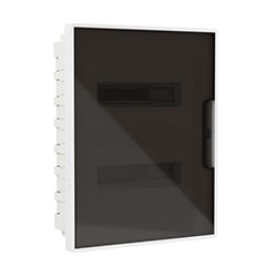 Корпус пластиковый встраиваемый FRAME ЩРВ-П-24 IP41 тонированная дверь F24B1WD DKC