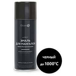 Эмаль термостойкая для мангалов Черная 1000 градусов 520 мл Elcon Max Therm