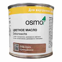 Цветное масло для внутренних работ прозрачные тона Орех 0,22 л OSMO 3166