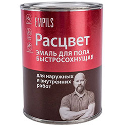 Эмаль Расцвет ПФ-115 для пола 0,9 кг Красно-коричневая Быстросохнущая