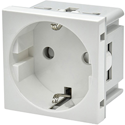 Розетка с з/к защитной шторкой 2 модуля Белая PRIMER РКС-20-30-П-К IEK