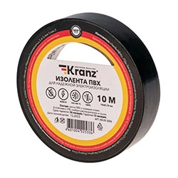Изолента ПВХ профессиональная 15х0,13 мм 10 м Черный KRANZ