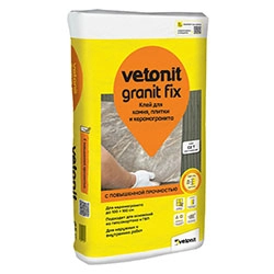 Клей для керамогранита 25 кг Vetonit Granit fix