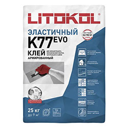 Эластичный клей для плитки и керамогранита Litokol К77 25 кг