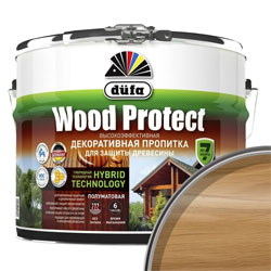Пропитка декоративная для дерева Dufa Wood Protect Орех 10 л
