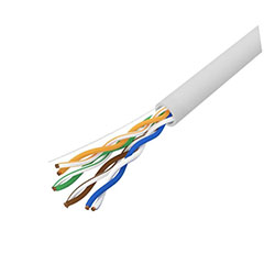 Кабель интернет витая пара UTP CAT 5E 4PR 24AWG Cu 0,50 мм Серый REXANT 01-0043-R