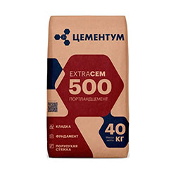 Цемент быстротвердеющий М500 ЦЕМЕНТУМ ЦЕМ II/А-И42,5Б ExtraCEM 40 кг