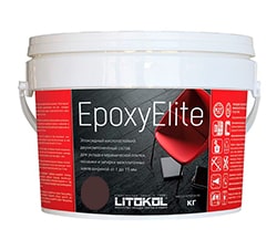 Литокол ЭпоксиЭлит 1 кг эпоксидная затирка E.13 тёмный шоколад