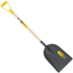 Лопата совковая снегоуборочная Diggermaer с деревянным черенком и ручкой 1480х570х340 мм