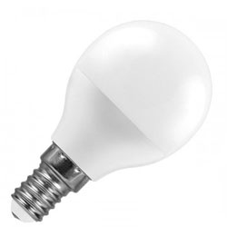 Лампа светодиодная шар LED 9 вт Е 14 Белый свет Feron