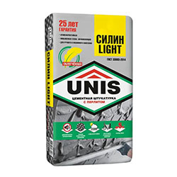 Штукатурка цементная 25 кг Юнис Силин Light
