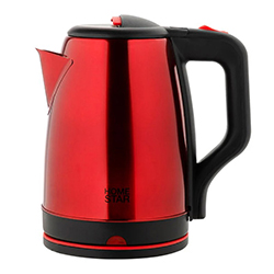 Чайник электрический стальной HS-1003 на 1,8 л Красный HomeStar