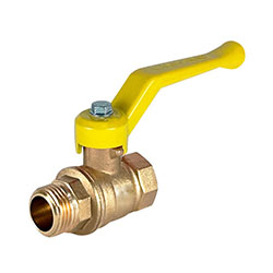 Кран шаровой для ГАЗа 1 1/4" ВР/НР рычаг латунь никелированный VALFEX
