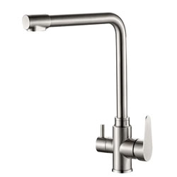 Смеситель для кухни с подключением фильтра нержавеющая сталь VALFEX Rigel Chrome VF.76802