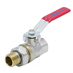 Кран шаровой с американкой ВР/НР 1 1/4' ручка латунь никелированный AQUASFERA