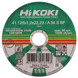 Круг отрезной по металлу 125х1.2х22.23 мм Hikoki