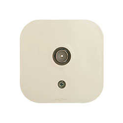 Розетка телевизионная TV Слоновая кость Legrand Quteo