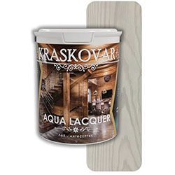 Лак-антисептик для дерева и камня Белый 0,9 л Kraskovar Aqua Lacquer
