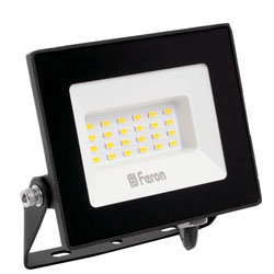Прожектор светодиодный ДО-30w 4000K Чёрный Feron