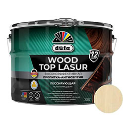 Пропитка-Антисептик для дерева Бесцветный 9 л Dufa Wood top Lasur