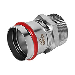 Переходник ВПр-НР Ø 54х2" Нержавеющая сталь пресс ROMMER